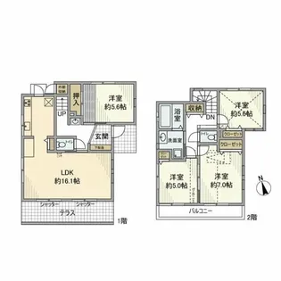 東京都調布市布田5【一戸建】の間取り