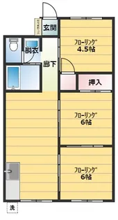 アパートメントマコト【1階】の間取り
