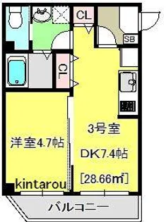 シトラスユノス京葉蘇我【3階】の間取り