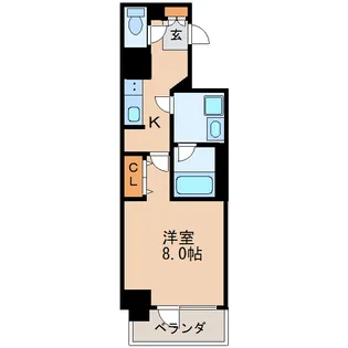 エス キュート 丸の内【7階】の間取り