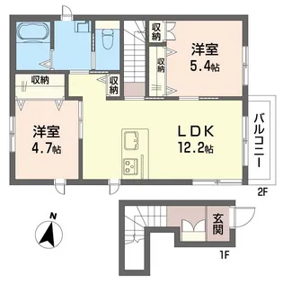 カーサフェリーチェ【2階】の間取り
