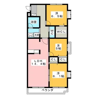 アルトソレイユ【3階】の間取り