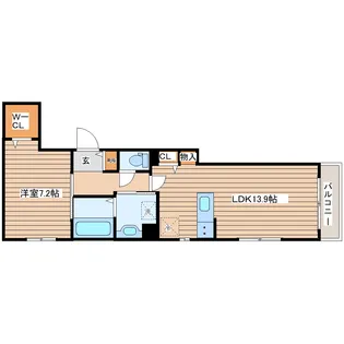 セレーネ向山【1階】の間取り