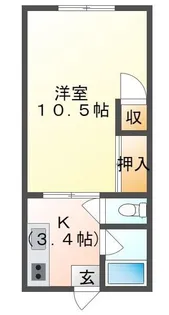 1Kの間取り画像