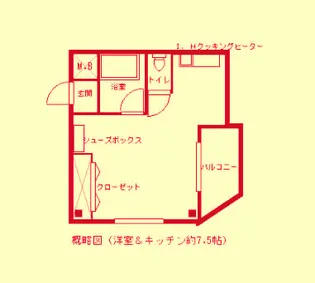 大阪府大阪市北区菅栄町【マンション】の間取り