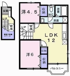 兵庫県高砂市神爪5【アパート】の間取り