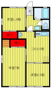 シティハイム平井【2階】の間取り