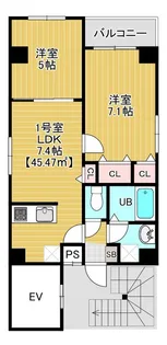 Bloom錦糸町【8階】の間取り
