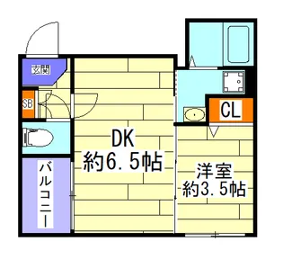 ハーモニーテラス東三国【1階】の間取り