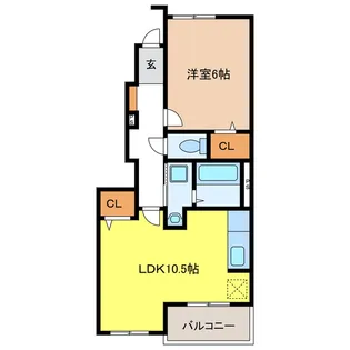 プロムナード3番館【1階】の間取り