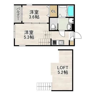 ハーモニーテラス切戸町III【1階】の間取り
