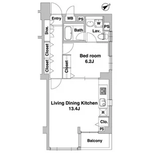 東京都渋谷区恵比寿南1【マンション】の間取り