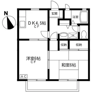 クレスト松江【1階】の間取り