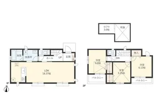 神奈川県相模原市南区磯部【一戸建】の間取り