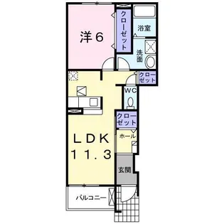 ヴィラオーシャン【1階】の間取り