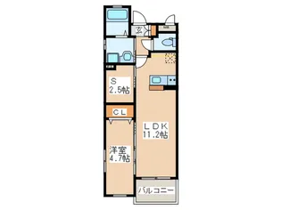 プレジデント駅前通り【5階】の間取り