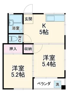高鼻コーポ【2階】の間取り