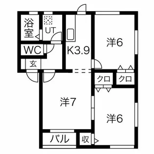 ロックウェルA棟【1階】の間取り