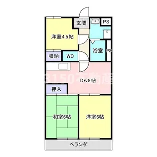 サンハイツ広瀬【1階】の間取り