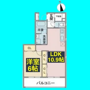 グランシャトゥ那古野【2階】の間取り