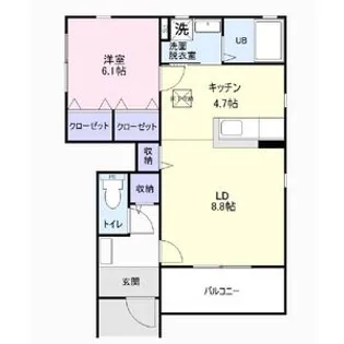 レジデンス五条【1階】の間取り