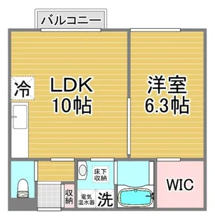 ベルフラワー羽根木【1階】の間取り