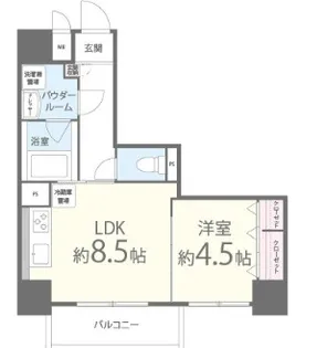 ポローニア立花通り【8階】の間取り