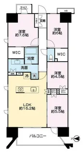 レーベン水戸ONE STATE TOWER【5階】の間取り