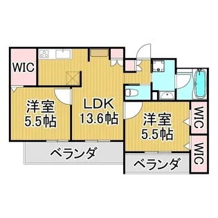 Belle Grace【2階】の間取り