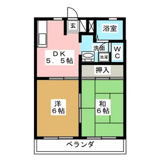 フレグランス生田【1階】の間取り