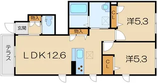 シャーメゾン ブルー【1階】の間取り