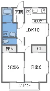 エステートクリタA棟【1階】の間取り