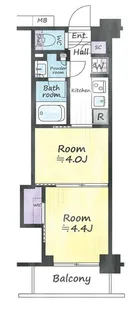 ガーラ・ヴィスタ元住吉【7階】の間取り