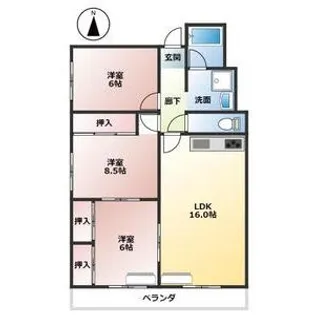 グランデGeO【3階】の間取り