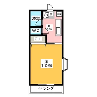 コーポアズーリ【1階】の間取り