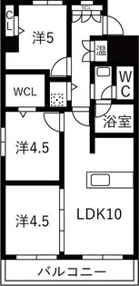 ライオンズマンション第七大通【5階】の間取り