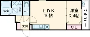 F+style 浜寺石津町西3号館【2階】の間取り