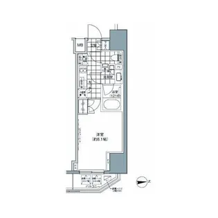 パークハビオ上野3丁目【6階】の間取り