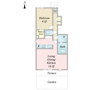 西賢フラット参番館【1階】の間取り