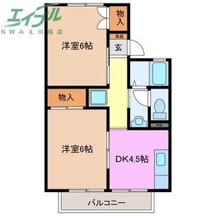 ノースエトランゼB棟【2階】の間取り