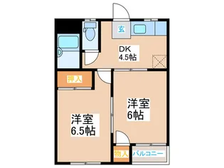 ハイツプリズムB【2階】の間取り