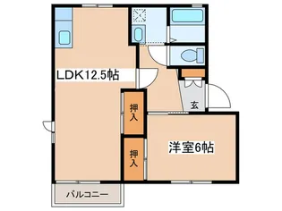 コーポ花水木B【2階】の間取り