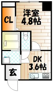 京町プレイスレジデンスI【3階】の間取り