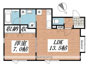 ビラ文苑7号館【1階】の間取り