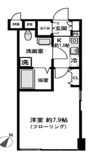 ラビバーレ阪東橋【8階】の間取り