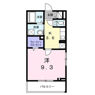 ハイドレンジア くずは【2階】の間取り