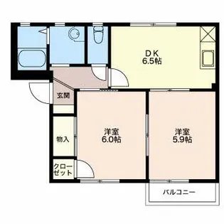 モートンG1 B【2階】の間取り