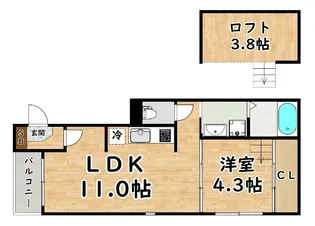 グランデュオSATO【2階】の間取り