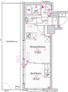 ガーラ・パークサイド亀戸【6階】の間取り