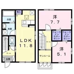 グランメゾン扇屋【1階】の間取り